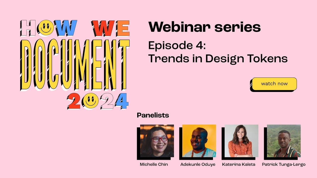 How We Document 2024: Episode 4 - Trends in Design Tokens