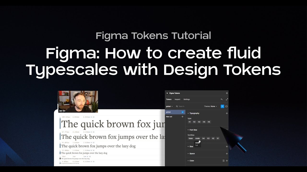 Figma: How to create fluid Typography Scales with Design Tokens - Tutorial with Jan Six