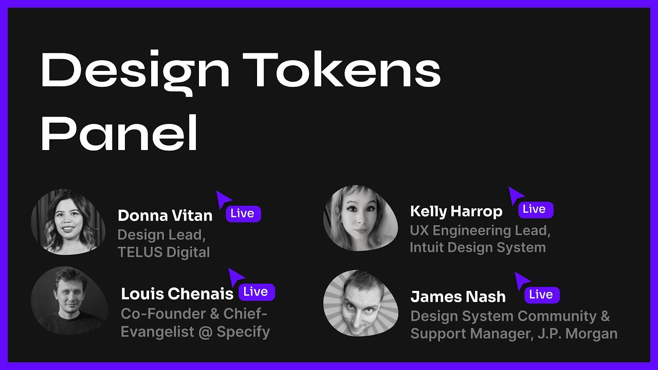 Live Design Tokens Panel - Into Design Systems, 2021