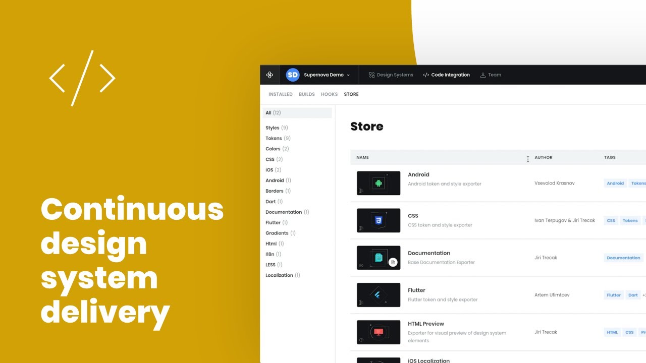 Continuous design system delivery | Supernova.io