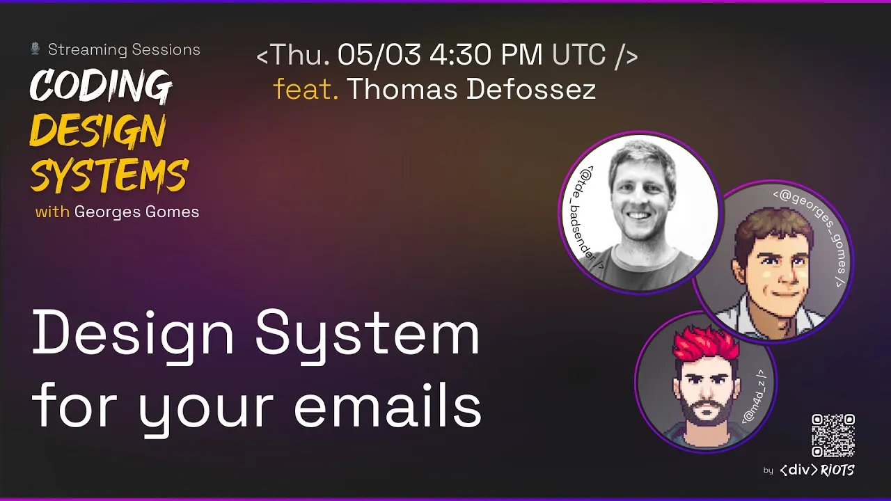 Coding Design Systems - ep18 - Design Systems for Emails UI, with Thomas Defossez