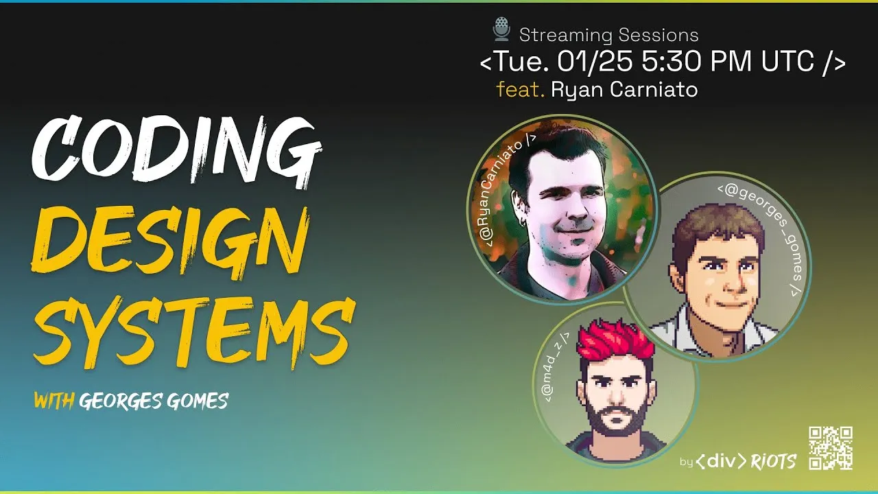 Coding Design Systems | ep05 | SolidJS · Part 1 with Ryan Carniato