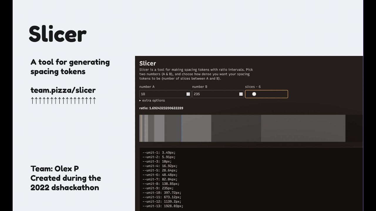 Slicer - A tool for generating spacing tokens