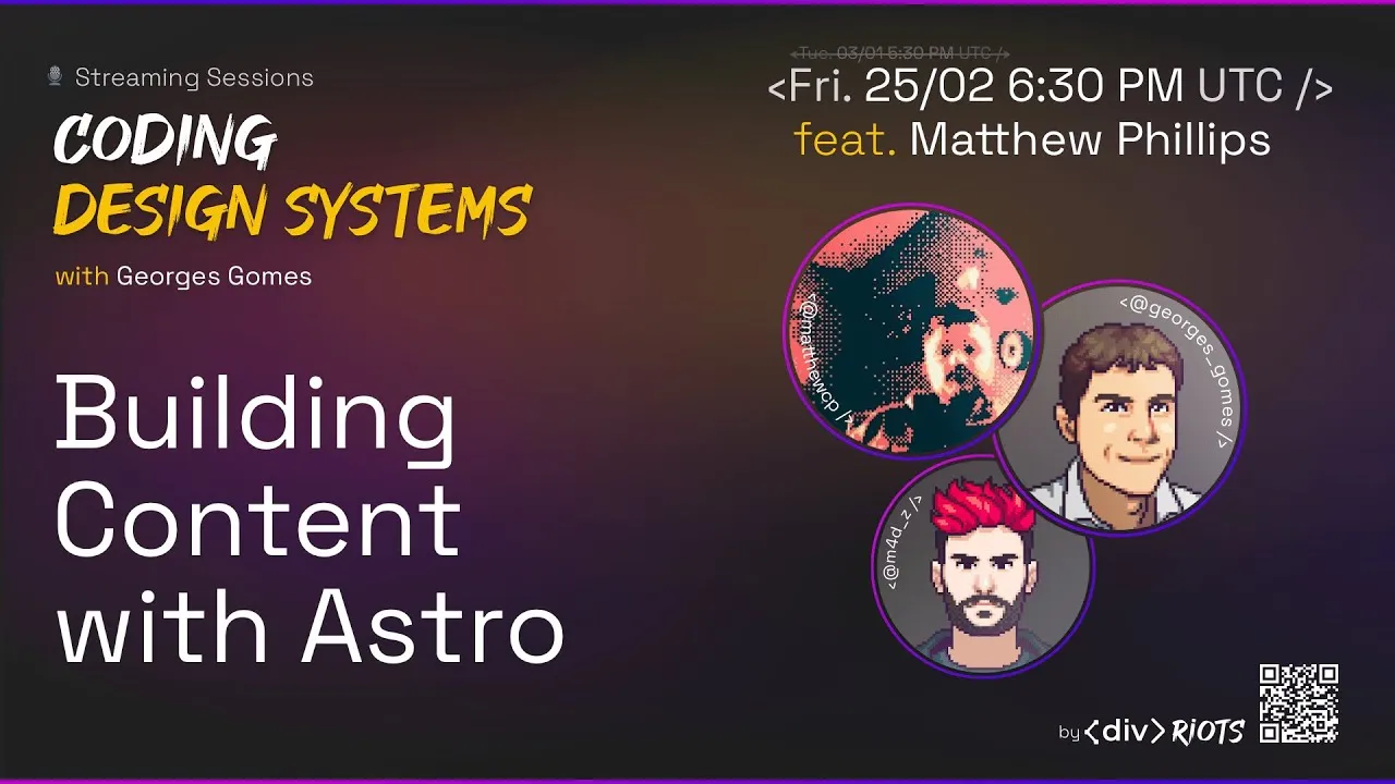 Coding Design Systems - ep08 - Building in Astro with Matthew Phillips