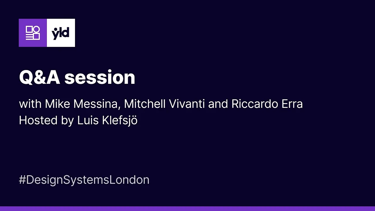 Q&A Session with Mike, Mitchell and Riccardo - Design Systems London #6 - February 2023