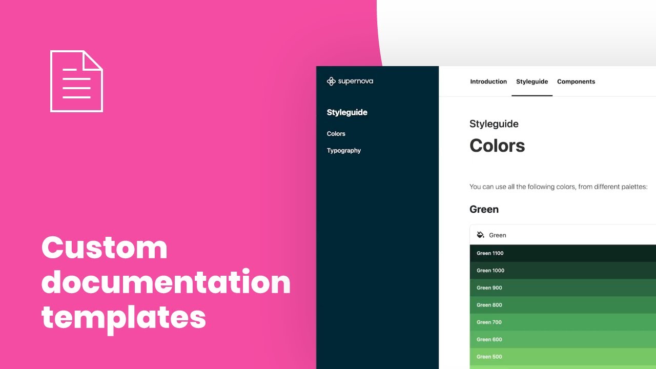 Custom documentation templates | Supernova.io