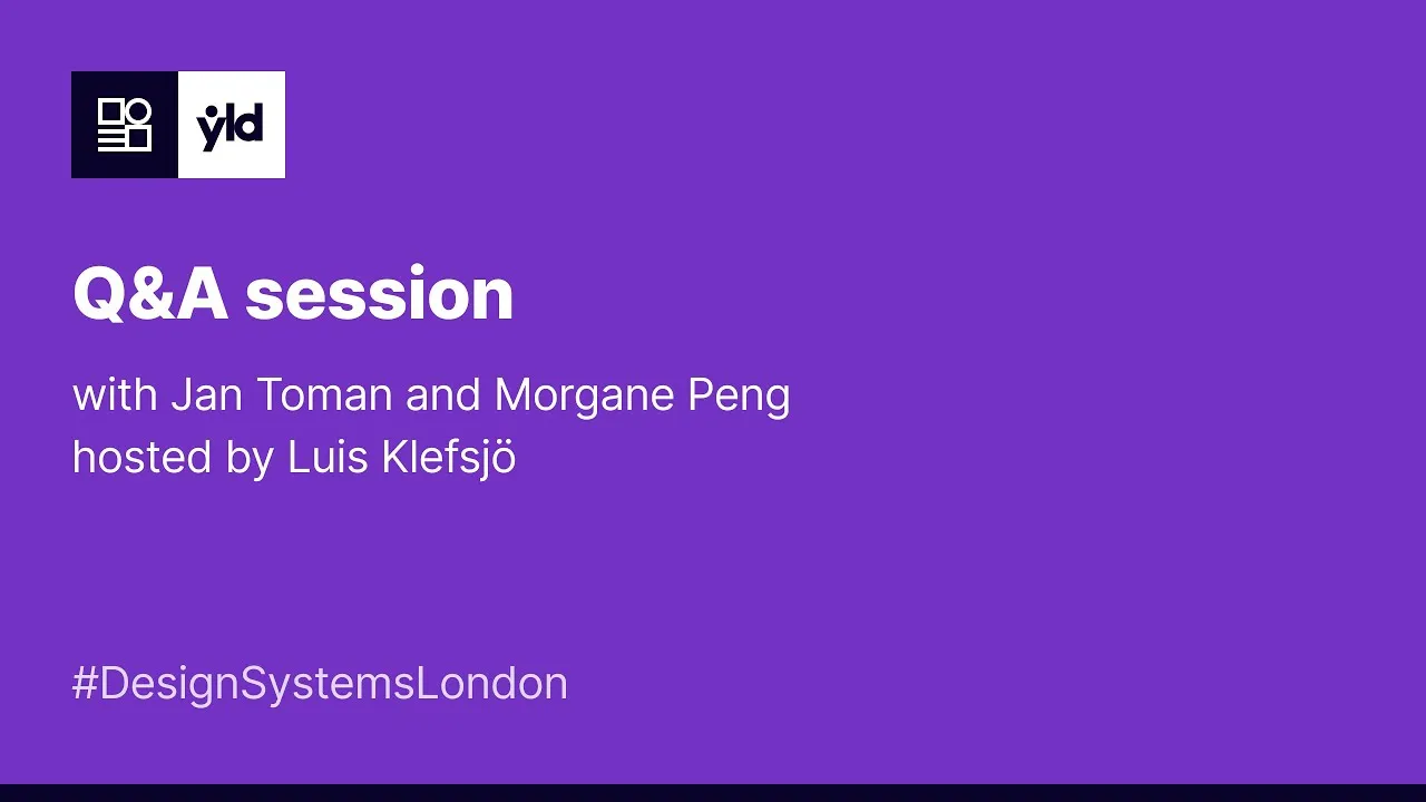 Q&A session with Jan and Morgane - Design Systems London #5 - December 2022
