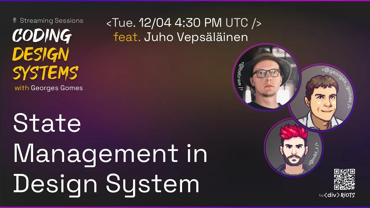 Coding Design Systems - ep15 - Design Systems and State Management, with Juho Vepsäläinen