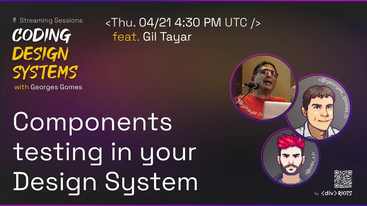 Coding Design Systems - ep17 - Testing your Design Systems Components, with Gil Tayar