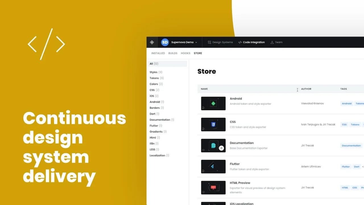 Continuous design system delivery | Supernova.io