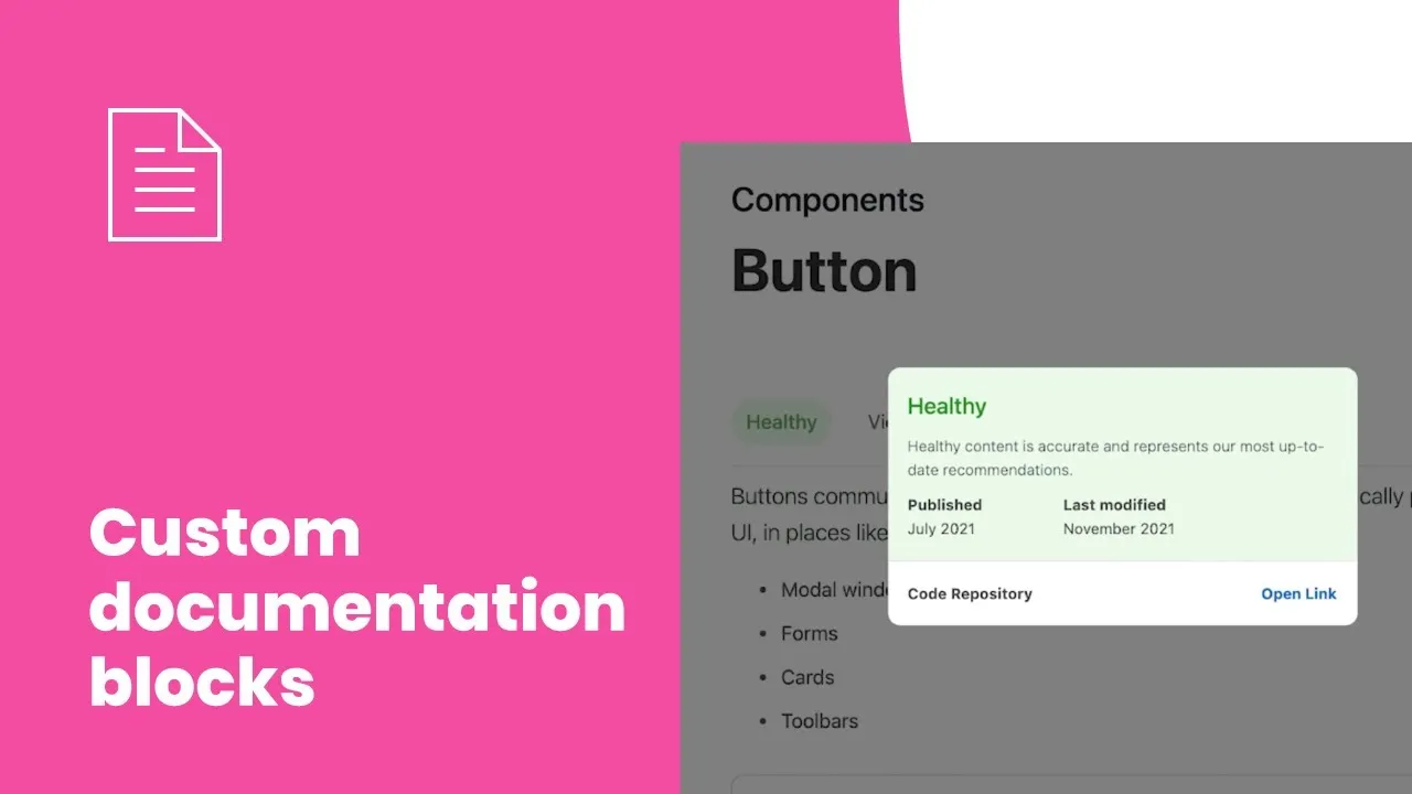 Custom documentation blocks | Supernova.io